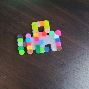 "Hey" melt bead necklace charm